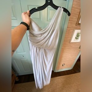 David’s Bridal Light Gray Bridesmaids Dress